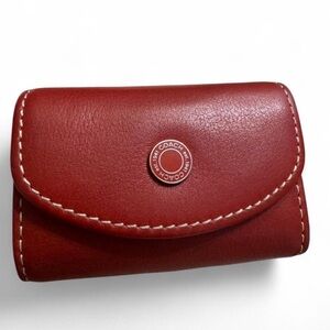 Coach Cherry Red Leather Card Holder